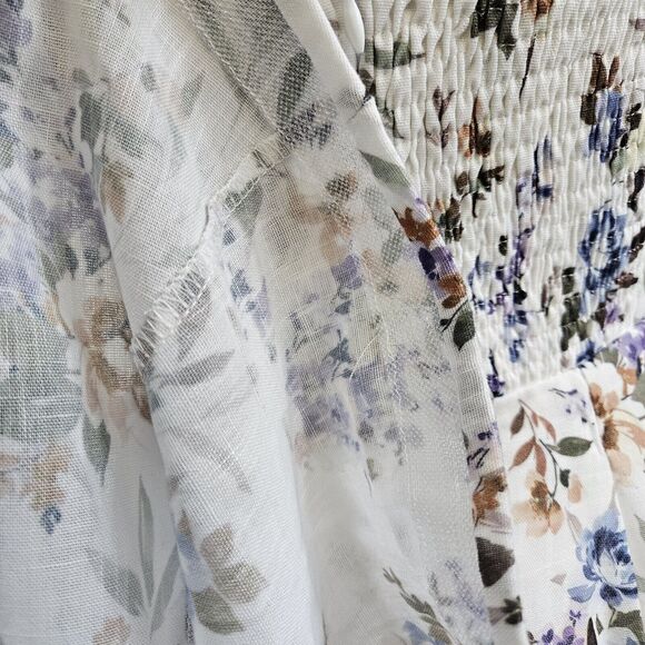 Gwen White Floral Mini Dress Women Size Small - Picture 8 of 9